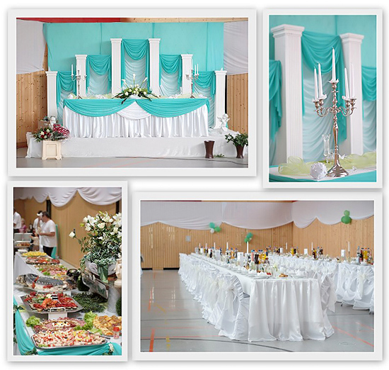 Tischdeko Hochzeit Blau-Grün